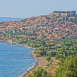 Fortalece de Molyvos en la isla de Lesbos